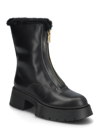 Coach Leah Platform Shearling Zip Bootie - Black - 36.5 Coach Leah Platform Shearling Zip Bootie - Black - 36.5