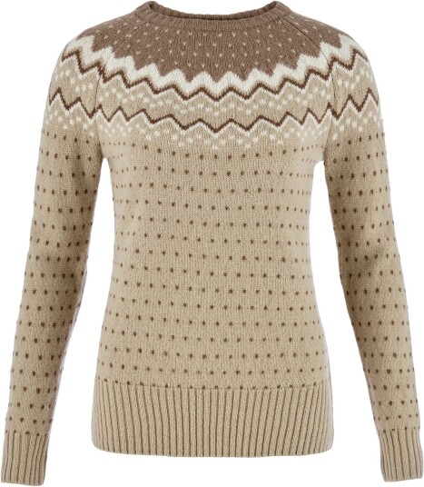 Fjällräven Women"s Övik Knit Sweater Fossil/Suede Brown, M