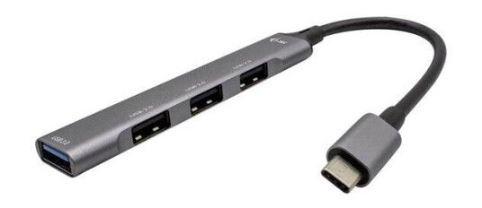 I-Tec - hub - 4 ports USB-hub - 4 porter - Grå