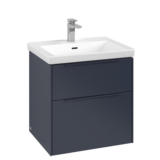 Villeroy & Boch  Subway 3.0 Servantskap m/2 skuffer 572x576x478 mm Blå Matt