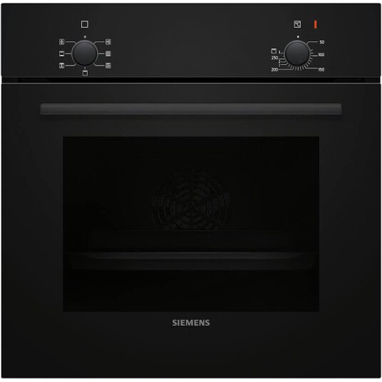 Siemens iQ100 Innbyggingsovn med 3D hotAir Plus, Svart Siemens iQ100 Innbyggingsovn med 3D hotAir Plus, Svart