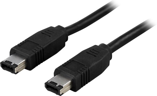 Deltaco FireWire 6-PIN Hann til Hann Kabel 2 m 400 Mbit/s