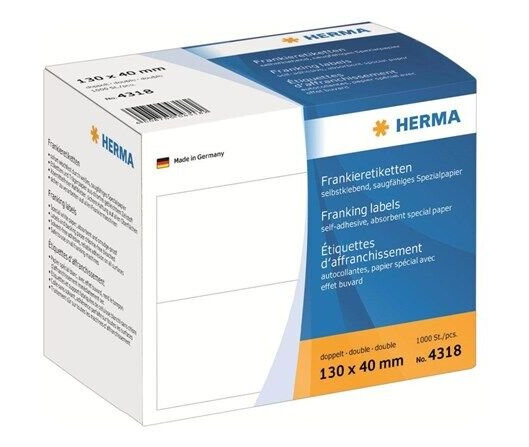 HERMA Franking labels - 1000 label(s) - 130 x 40 mm HERMA Franking labels - 1000 label(s) - 130 x 40 mm