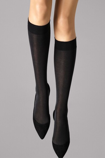 Wolford Velvet De Luxe 50 Knee-Highs M Wolford Velvet De Luxe 50 Knee-Highs M