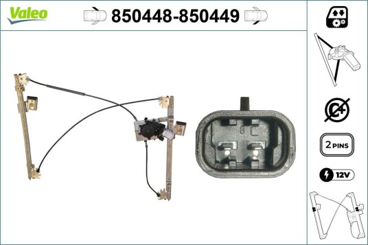 Vindusheis VALEO 850448 Vindusheis VALEO 850448