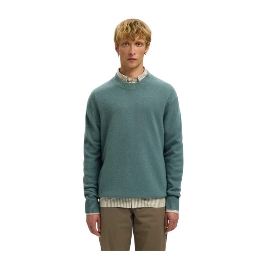 Selected Slhreuben Ls Knit Relaxed Crew Neck Green S Selected Slhreuben Ls Knit Relaxed Crew Neck Green S