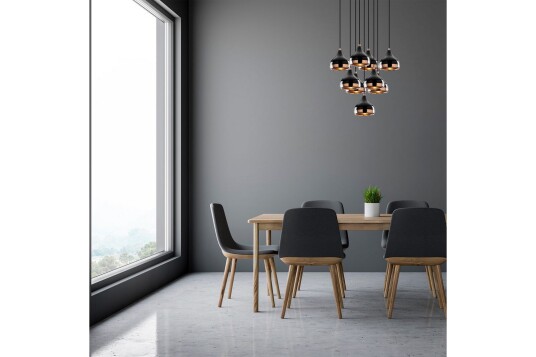 Taklampe Soodn Svart / Kobber Svart