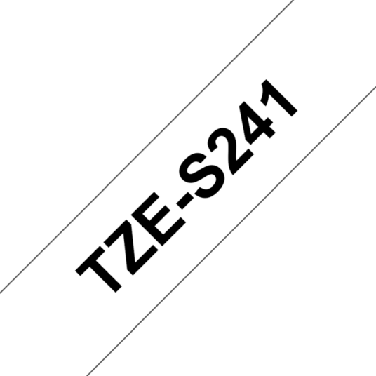 Brother TZe-S241 - Black On White - Roll (1.8 cm x 8 m) Brother TZe-S241 - Black On White - Roll (1.8 cm x 8 m)