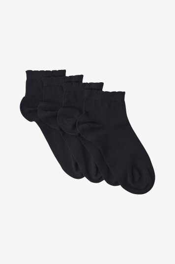Ellos Collection Ankelsokker 4 pack Svart Ellos Collection Ankelsokker 4 pack Svart