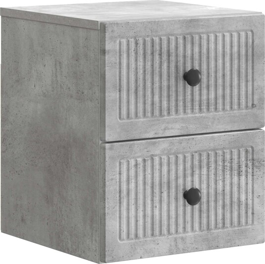  Vegghengt Nattbord Betonggrå 33 x 34,5 x 40 cm Konstruert tre