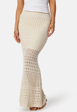 VILA Vibella High Waist Ankle Knit Skirt Birch XL