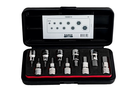 Bahco 7809M/10 1/2" Unbrako Pipenøkkelsett med Metallkasse