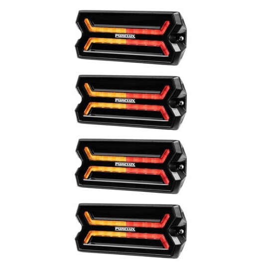 Bremselys / Posisjonslys / Blinklys PURELUX Panther Core R   12/24V / 24W / 105 mm 4 stk