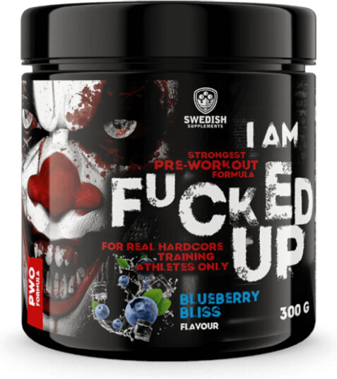 Swedish Supplements F-cked Up PWO, 300g Joker Edition, Blueberry Bliss Blueberry Bliss Swedish Supplements F-cked Up PWO, 300g Joker Edition, Blueberry Bliss Blueberry Bliss