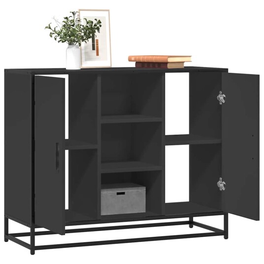 Skjenk svart 92x35x76 cm konstruert tre 8721102840739