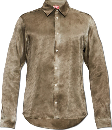 Diesel Herre Skjorter Brun M,