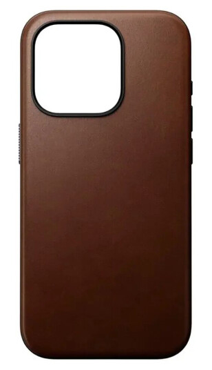 Nomad iPhone 15 Pro Nomad Modern Leather Deksel - MagSafe Kompatibel - Brun