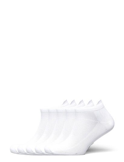 ZEBDIA Unisex 5-Pack Running Socks - White - 39-42