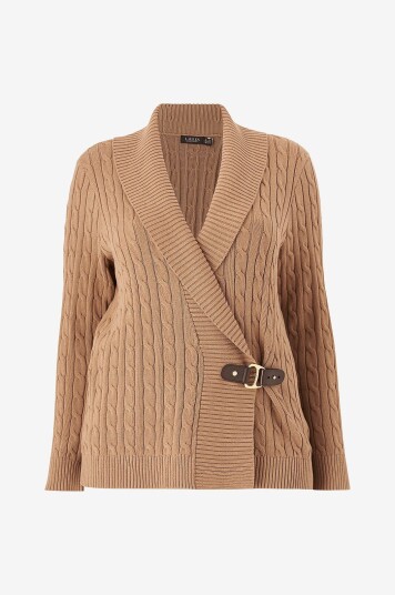 Lauren Ralph Lauren Curve Kardigan Pullover Beige Lauren Ralph Lauren Curve Kardigan Pullover Beige