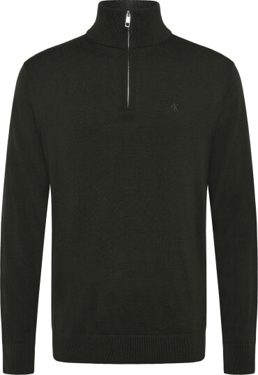 Calvin Klein Ls 100% Merino Qz 14Gg Khaki green M