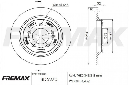 Bremseskive FREMAX BD-5270