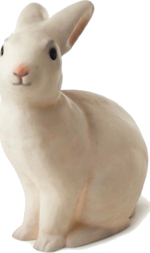 Heico Lampe Klassisk Kanin Hvit