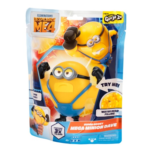 Goo Jit Zu Minion Dave stretchfigur fra Despicable Me 4 - 4+ år