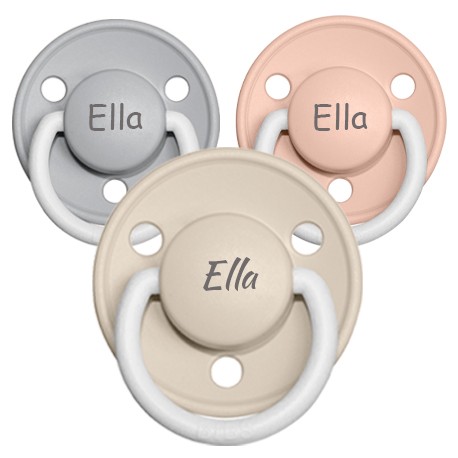 Bibs De Lux NightOne Size 0-36 Md.Rund  SilikonSmokker Med Navn