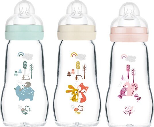 MAM Feel Good Tåteflaske Glass 260 ml Mix