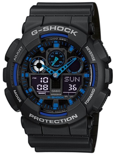 Casio Herreklokke GA 100 1A2ER G Shock LCD/Resinplast Ø51.2 mm