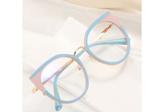 Eo Selection Damebriller Grigio fra eo Selection Blå Acetate,Metall cateye Medium