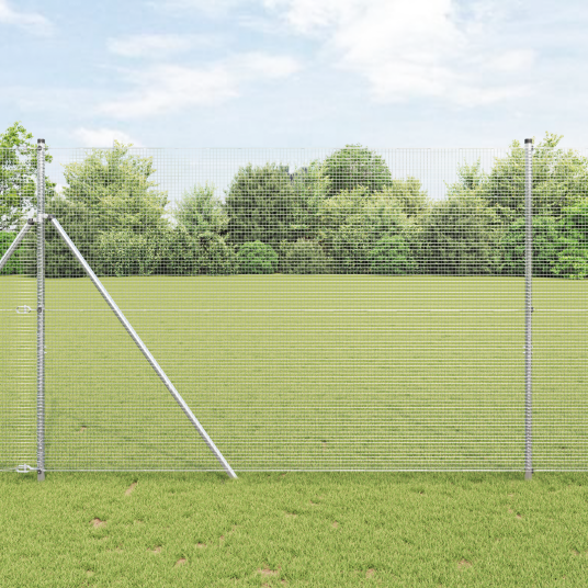 Sveiset Trådgjerdet med 13 Poster 1.6x50 m Galvanisert Stål
