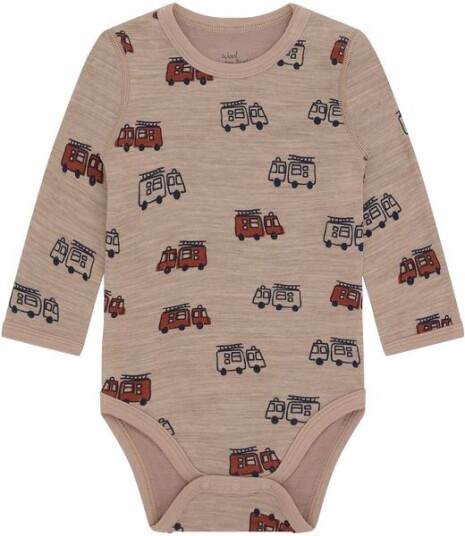 Hust&Claire ull Hust and Claire Baloo Firetruck ull/bambus body Biscuit