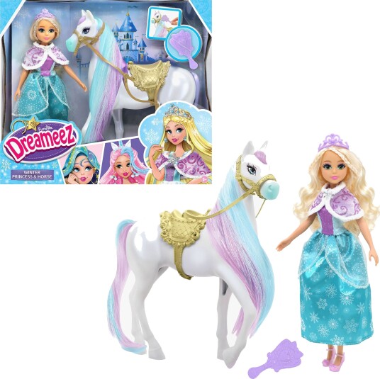 Dreameez Motedukke Vinterprinsesse med Hest