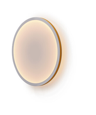 Calm Vegglampe Ø50 Hvit/ Oransje