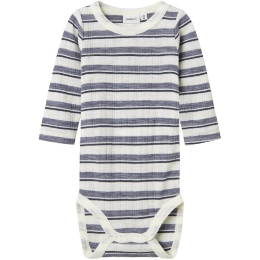 Name It Folkstone Gray Snow White NBMWang Ull Needle Ls Body Noos 80