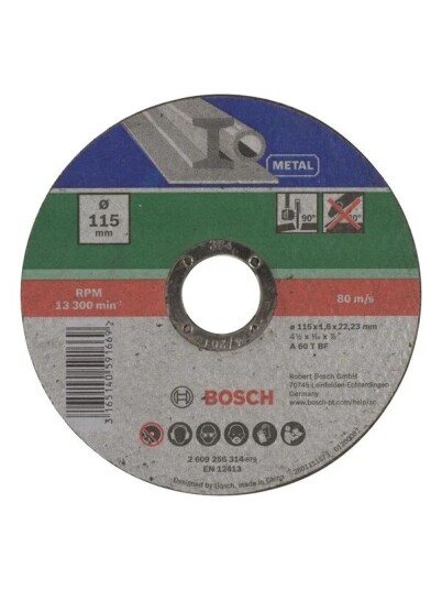 Bosch Kappeskive Rett Metall D= 115 mm