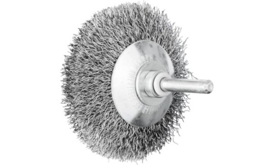 Pferd Bevel Brushes Crimped Shank Mounted Stål Pferd Bevel Brushes Crimped Shank Mounted Stål