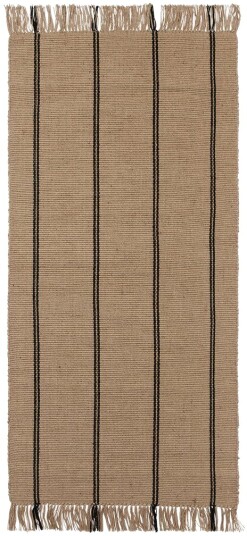 Broste Copenhagen Yuki løper Black natural 70x140 cm