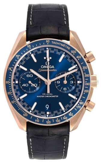 Omega Herreklokke 329.53.44.51.03.001 Speedmaster Racing Blå/Lær
