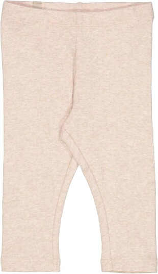 Wheat Rib Leggings Rose Melange Baby (80 / 1 år)