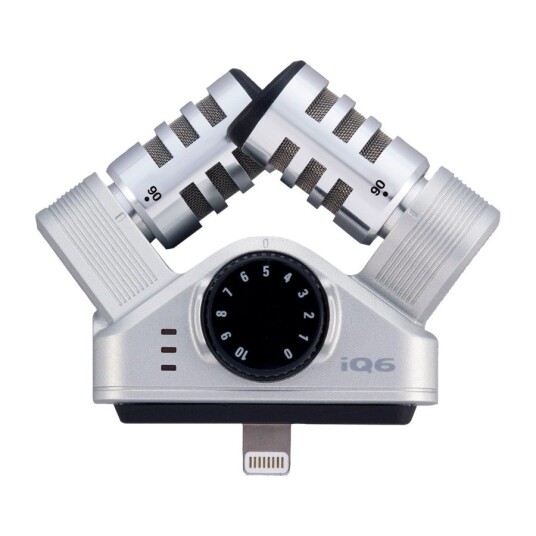 Zoom Iq6 Stereo Microphone For Iphone/ipad Sølv