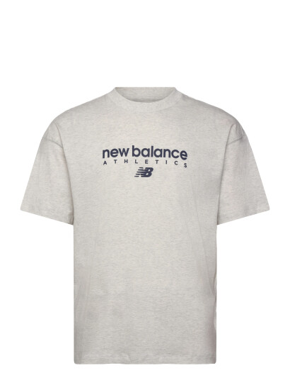 New Balance Linear Graphic T Shirt   Grey   XXL