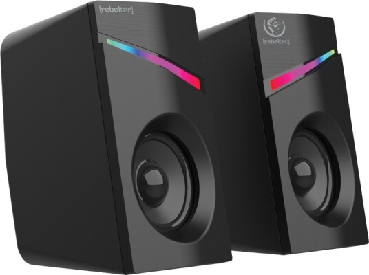 Rebeltec Pop PC-høyttalere RGB LED USB-A 2.0 system 12W stereo