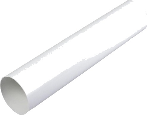 Duka Ø125 mm Ventilasjonsrør 1000 mm PVC for Overvanns- og Drenssystemer