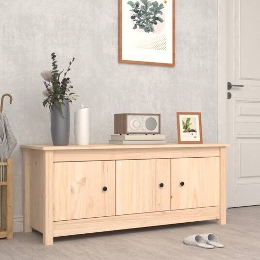 vidaXL Skoskap 110x38x45,5 cm heltre furu
