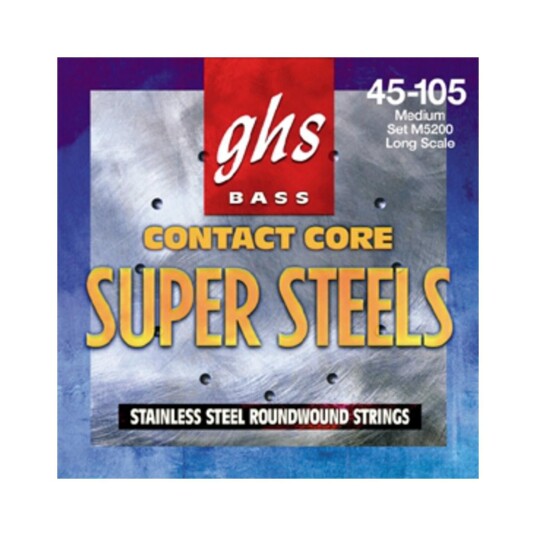 Ghs M5200 Bass Medium 045-105 Contact Core Super Steels