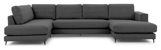 Juvila PALMA U-sofa, open end venstre, Antracit Unoliving