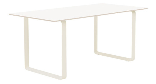 Muuto 70/70 spisebord 170 x 85 cm White laminate-Plywood-Sand Muuto 70/70 spisebord 170 x 85 cm White laminate-Plywood-Sand