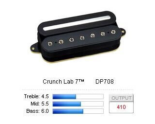 Dimarzio Dp708bk Pickup Humbucker Crunchlab7 Svart